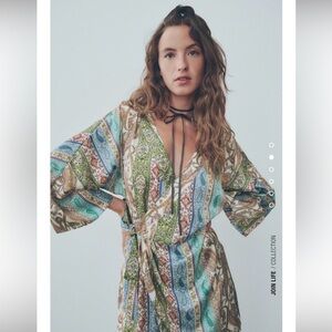 Zara print wrap romper